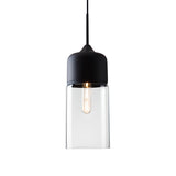 Modern Minimalist Cylinder Clear Glass Pendant Lights Image - 15