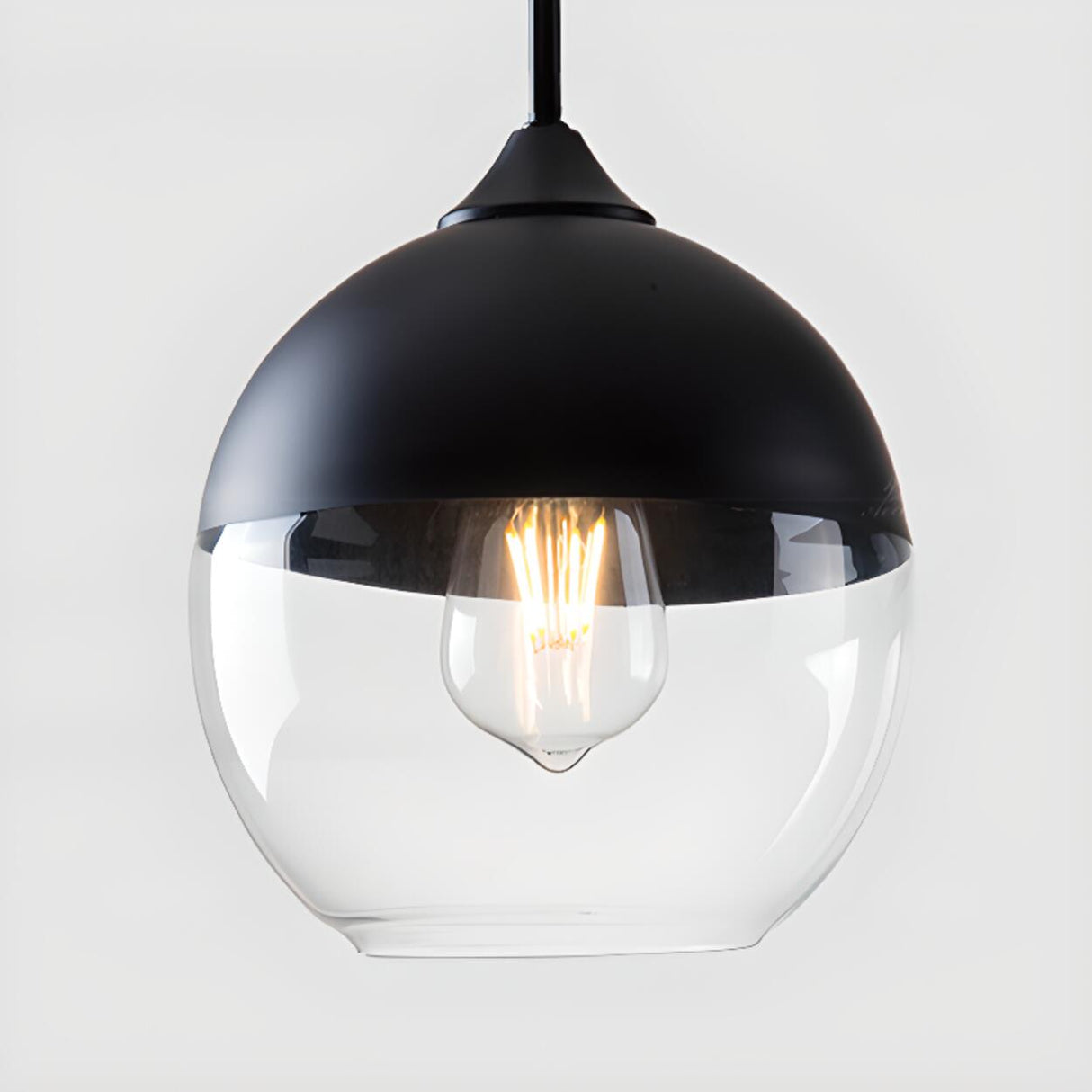 Modern Minimalist Cylinder Clear Glass Pendant Lights Image - 17