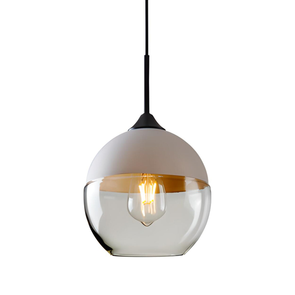 Modern Minimalist Cylinder Clear Glass Pendant Lights Image - 5