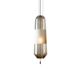 Modern Minimalist Cylindrical Glass Pendant Light Image - 6