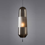 Modern Minimalist Cylindrical Glass Pendant Light Image - 9