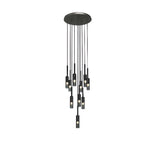 Modern Minimalist Cylindrical Gray Glass Pendant Light Image - 8