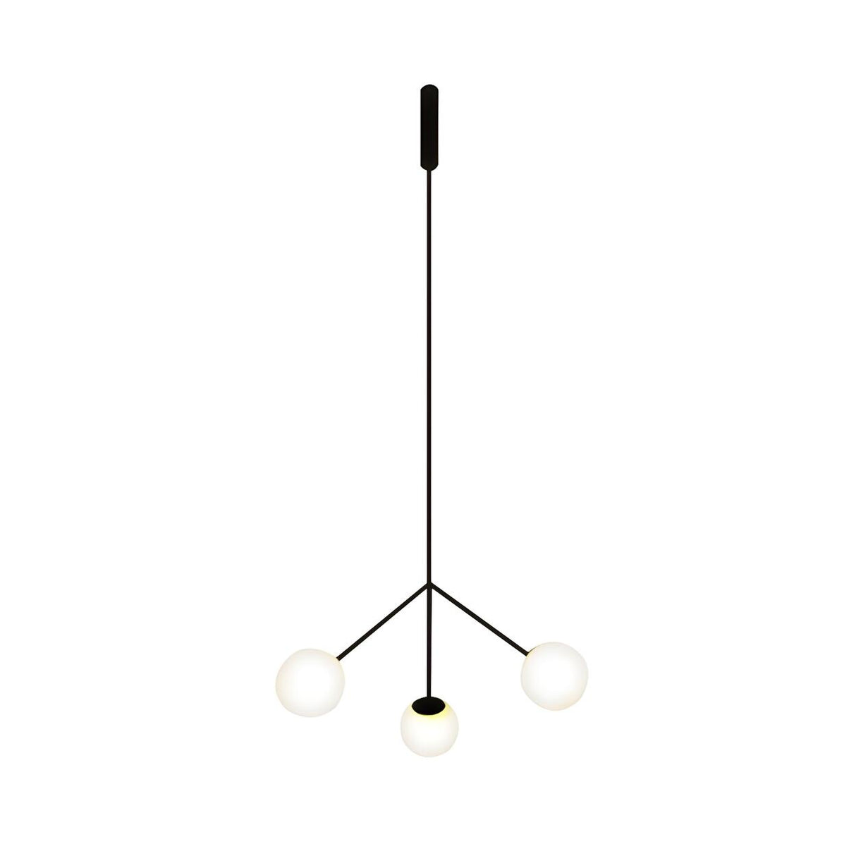 Modern Minimalist Dining Room White Globe Pendant Chandelier Image - 4