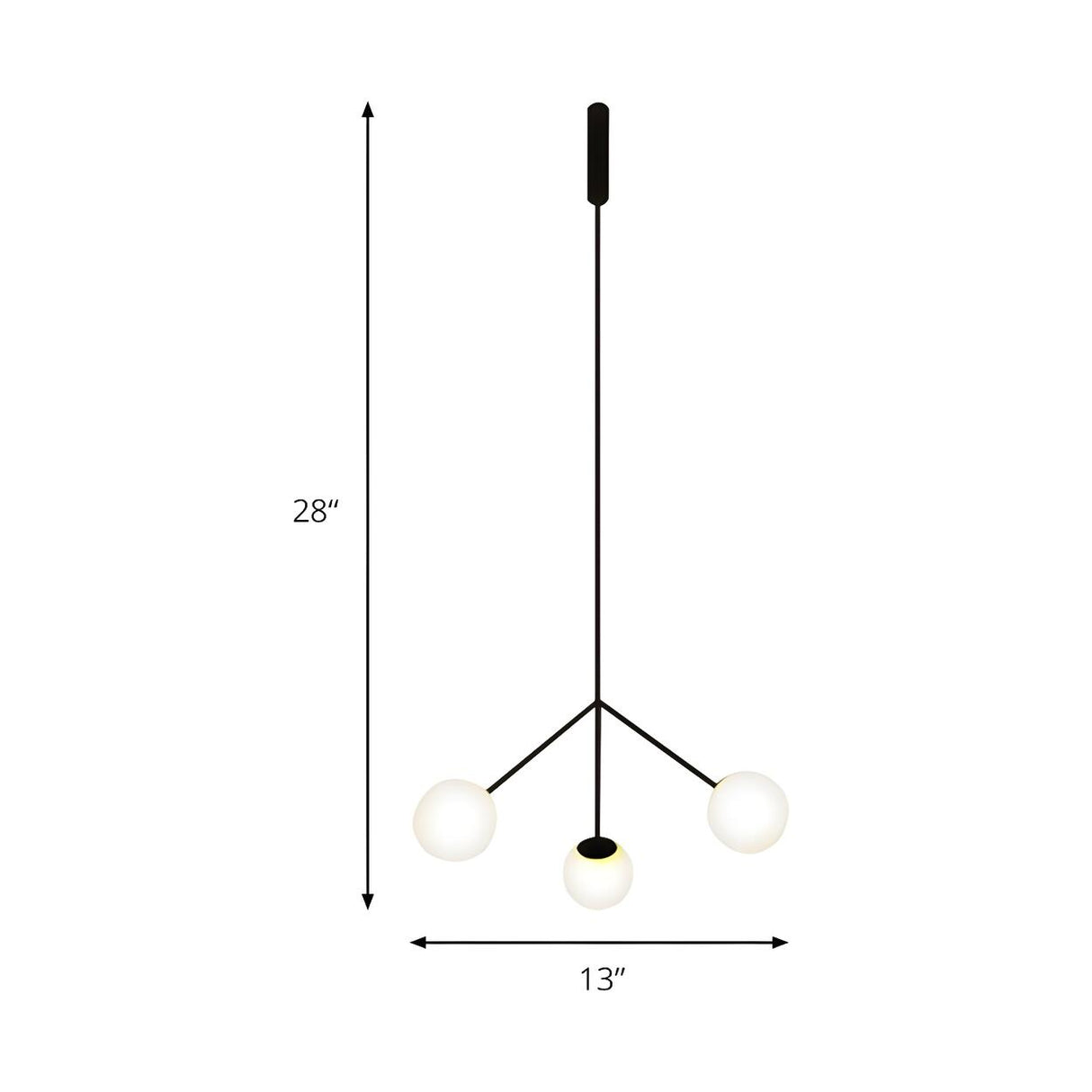 Modern Minimalist Dining Room White Globe Pendant Chandelier Image - 5