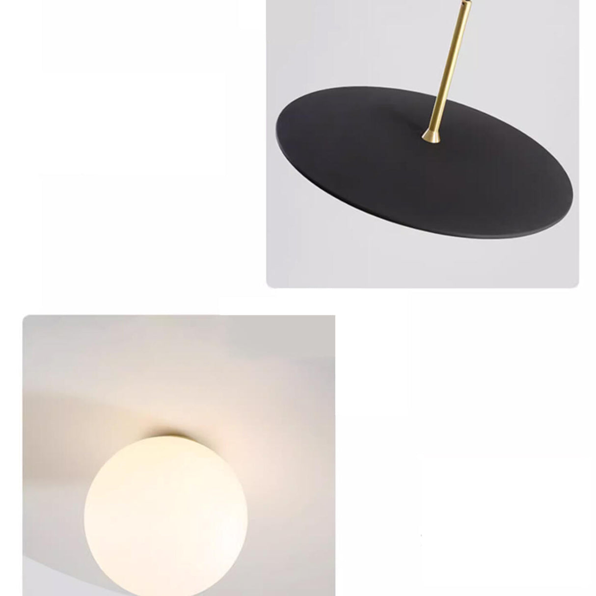 Modern Minimalist Disc and Globe MIni Pendant Light Image - 11