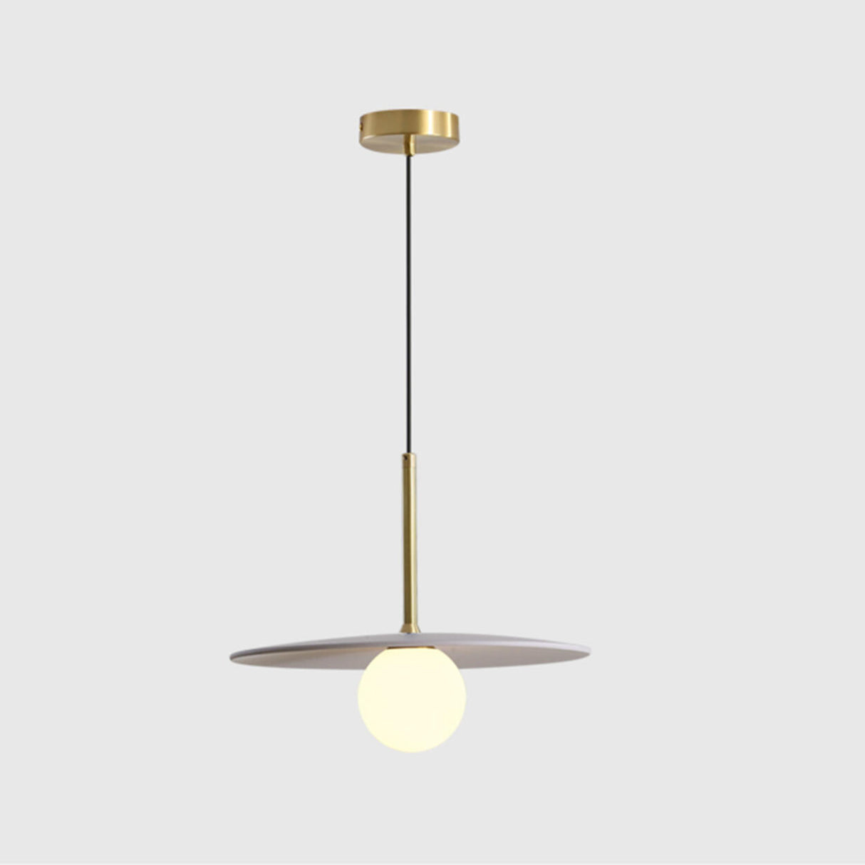 Modern Minimalist Disc and Globe MIni Pendant Light Image - 12