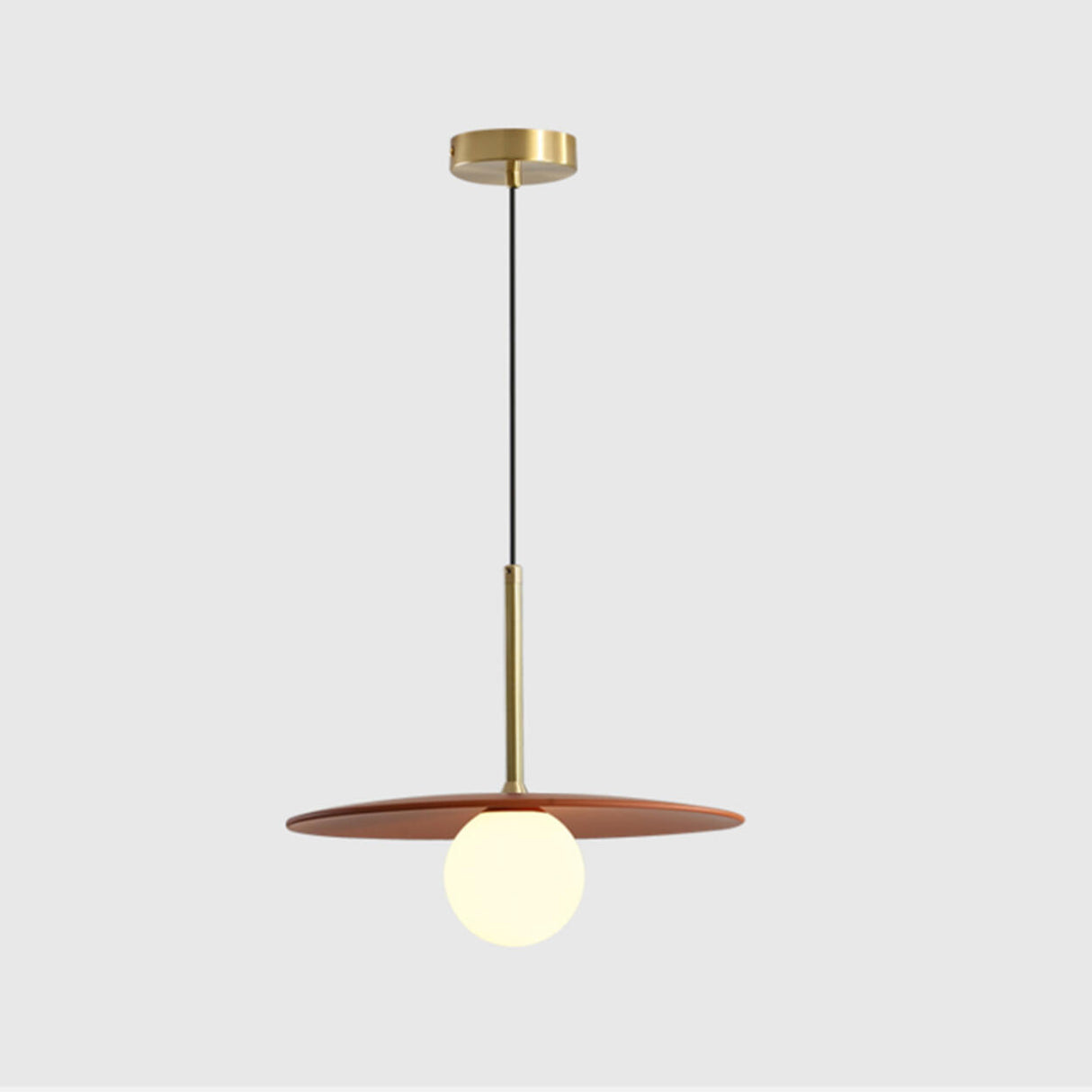 Modern Minimalist Disc and Globe MIni Pendant Light Image - 16