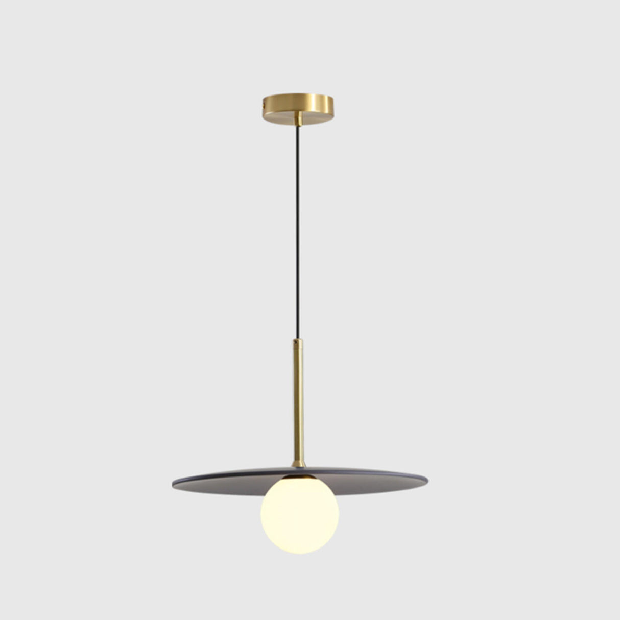 Modern Minimalist Disc and Globe MIni Pendant Light Image - 17