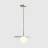 Modern Minimalist Disc and Globe MIni Pendant Light Image - 9