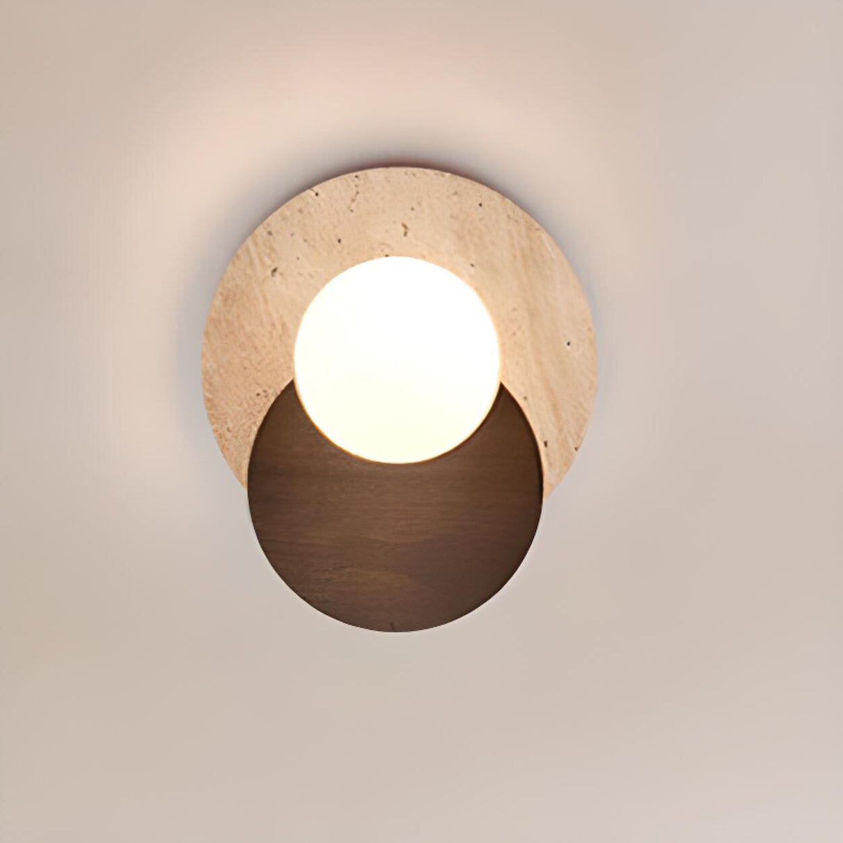 Modern Minimalist Dual-Tone Circle Wall Lamp Image - 10