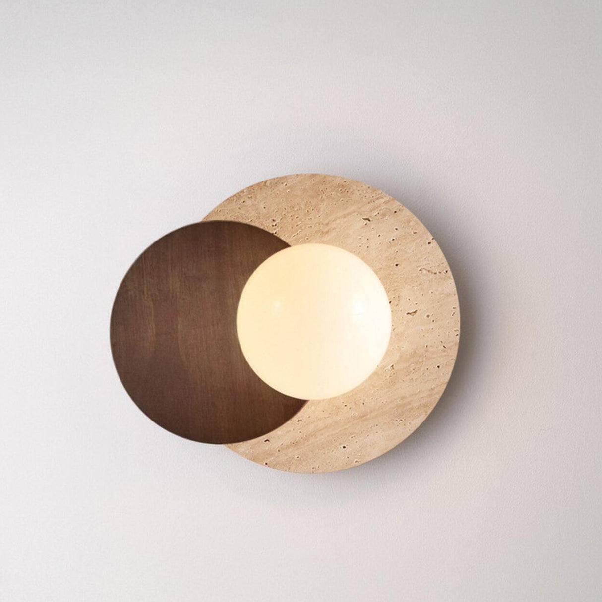 Modern Minimalist Dual-Tone Circle Wall Lamp Image - 11