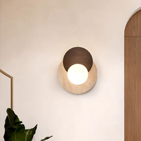 Modern Minimalist Dual-Tone Circle Wall Lamp Image - 2