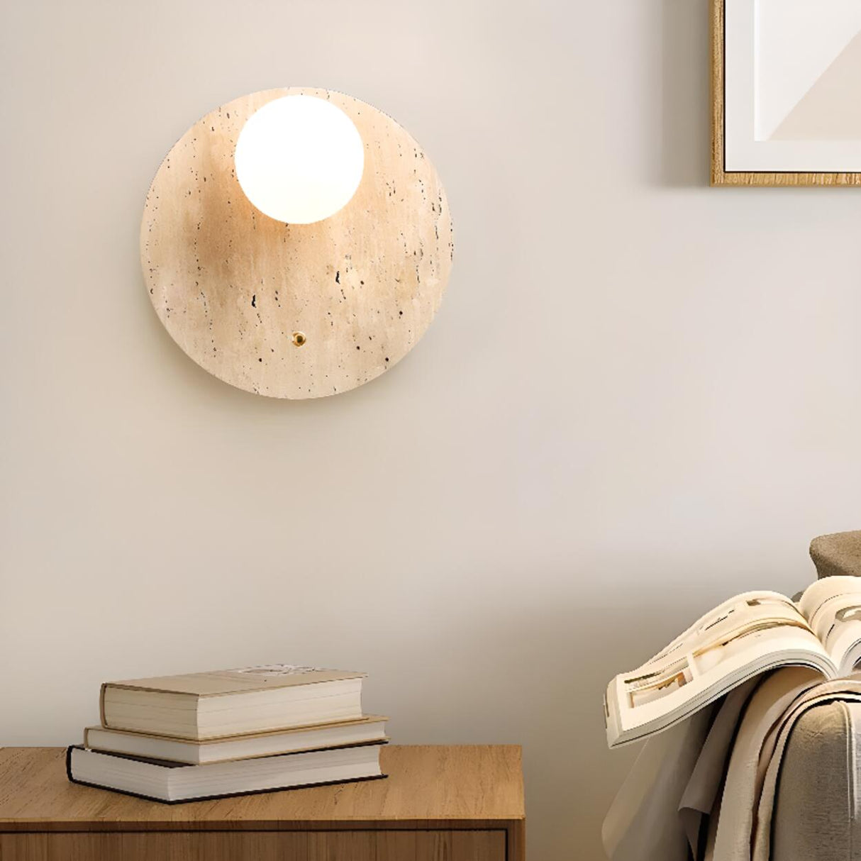 Modern Minimalist Dual-Tone Circle Wall Lamp Image - 3