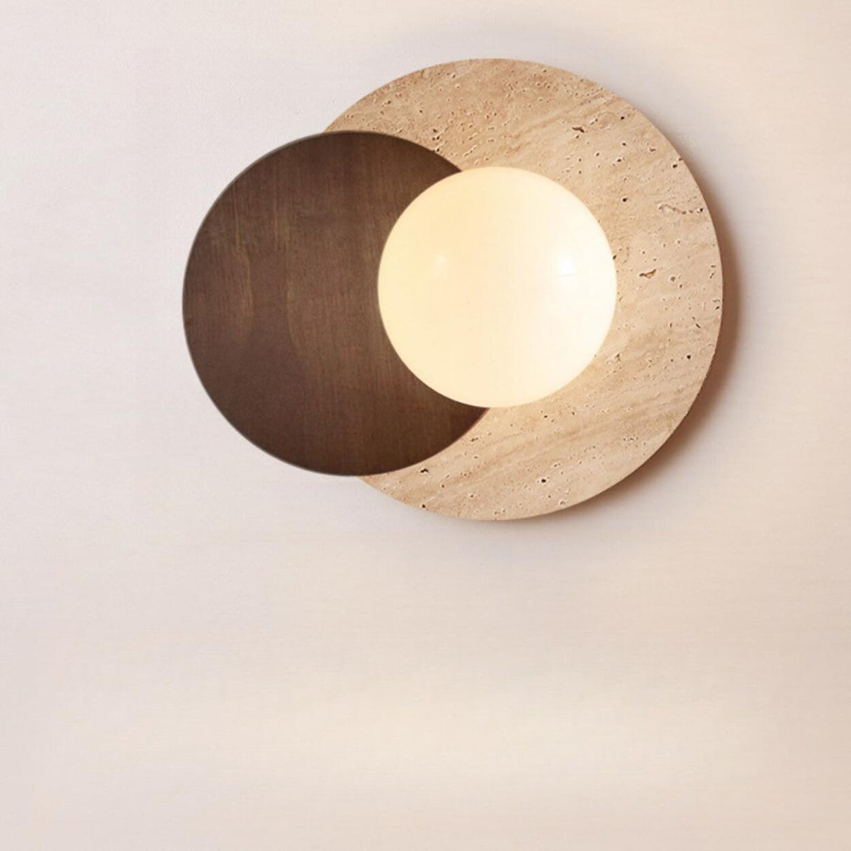 Modern Minimalist Dual-Tone Circle Wall Lamp Image - 6