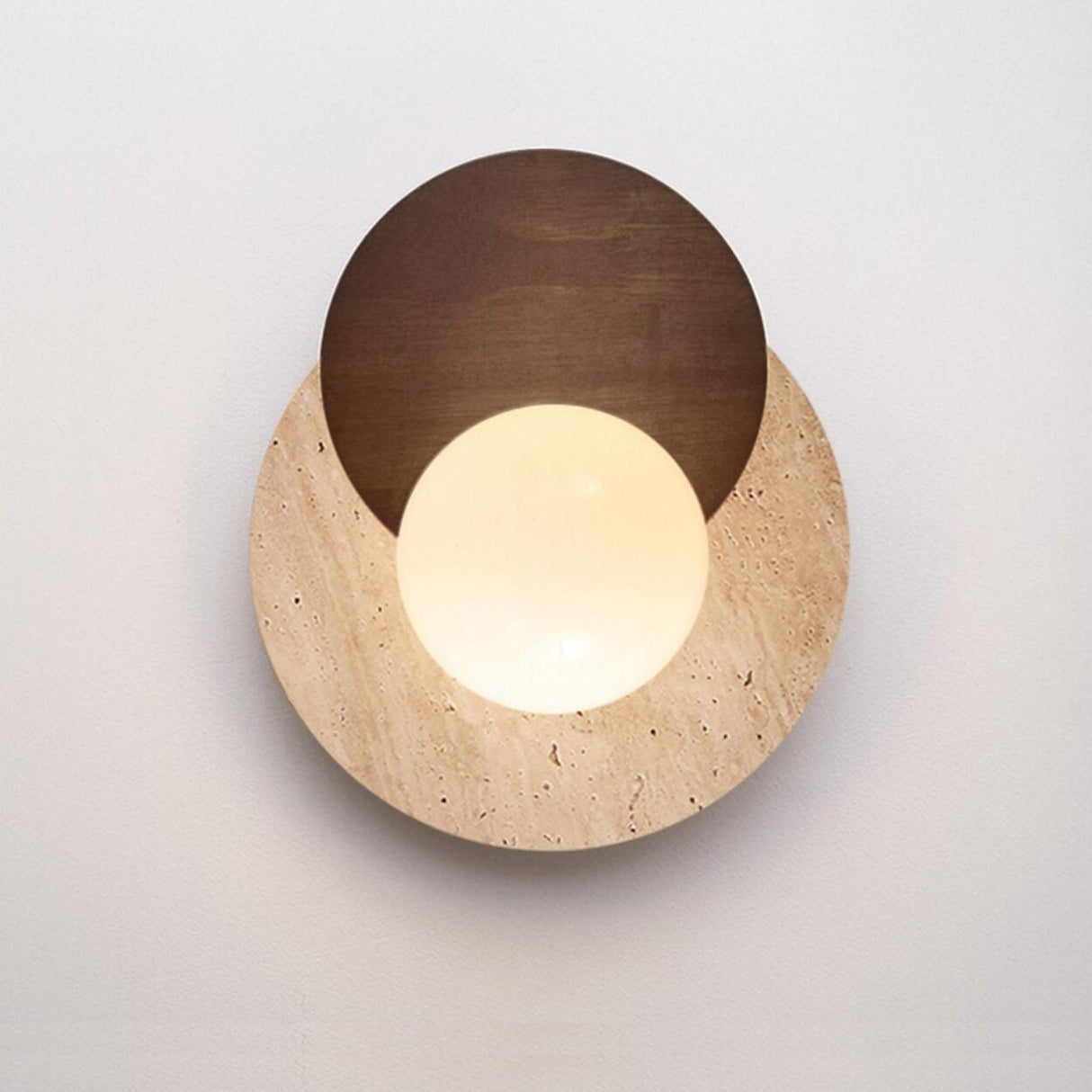 Modern Minimalist Dual-Tone Circle Wall Lamp Image - 9