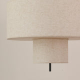 Modern Minimalist Fabric Cylinder Living Room Pendant Light Image - 7