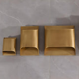 Modern Minimalist Flattened Tube Brass Wall Sconce Image - 6