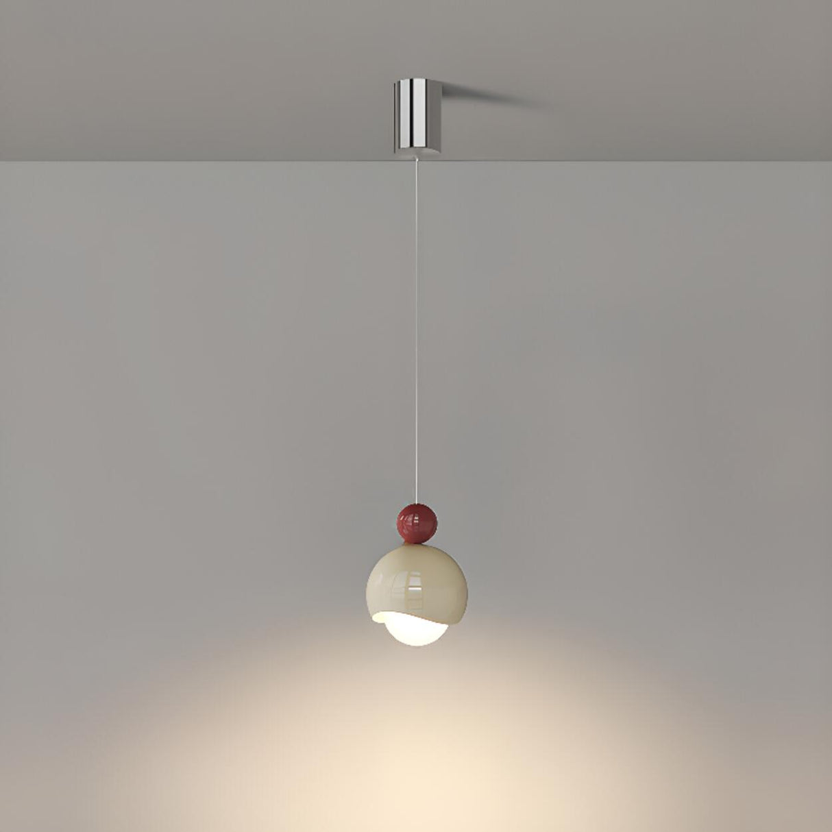 Modern Minimalist Glass Globe LED Bulb Pendant Light Image - 3