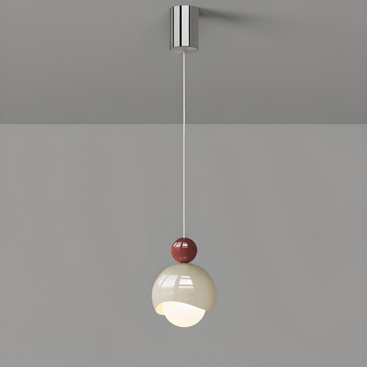 Modern Minimalist Glass Globe LED Bulb Pendant Light Image - 7