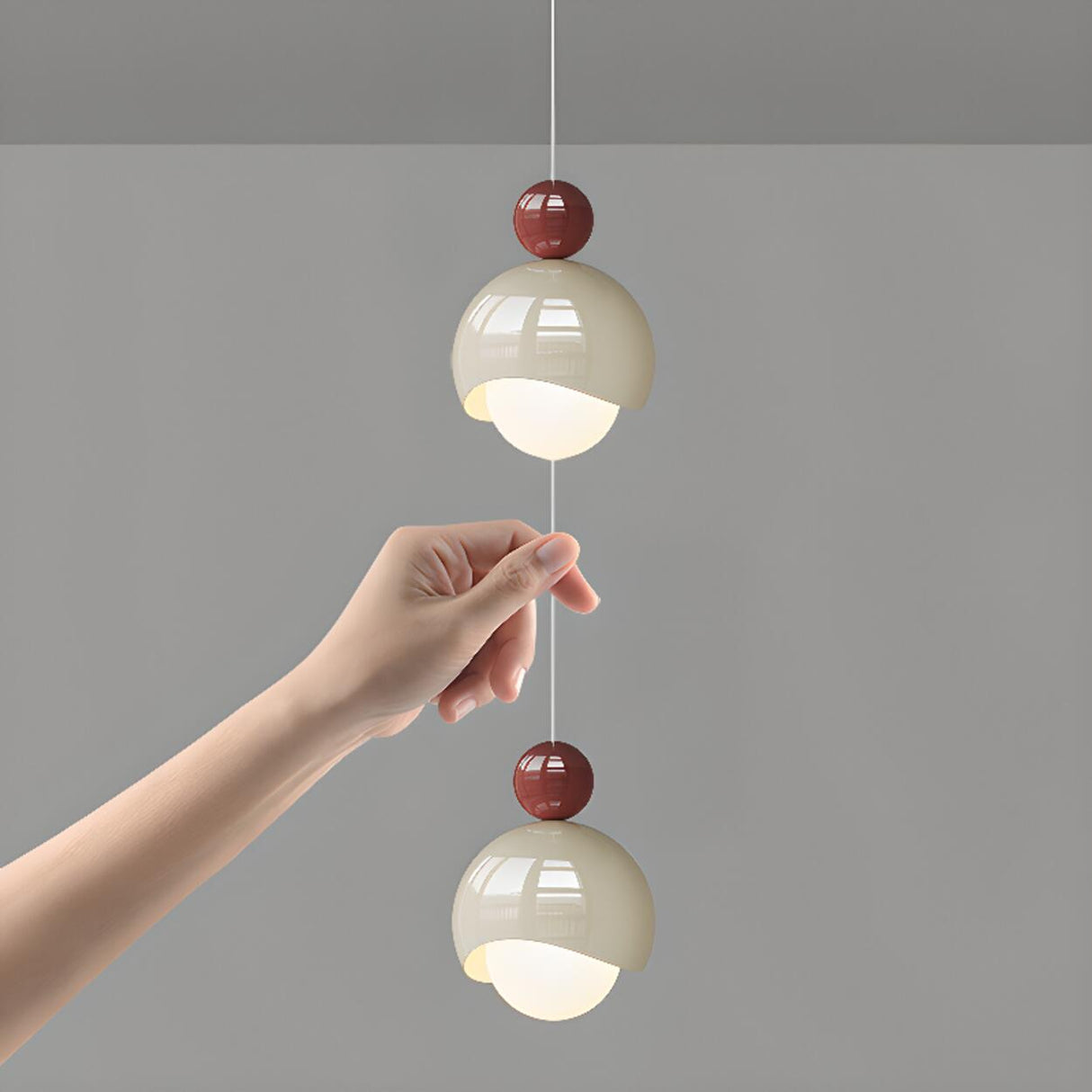 Modern Minimalist Glass Globe LED Bulb Pendant Light Image - 9