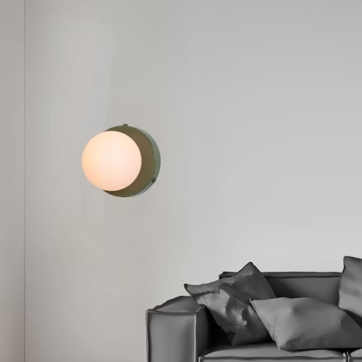 Modern Minimalist Globe Frosted Glass Wall Sconces Image - 1