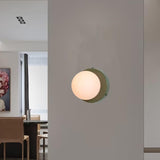 Modern Minimalist Globe Frosted Glass Wall Sconces Image - 3