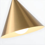 Modern Minimalist Gold Cone Bedroom Pendant Light Image - 9