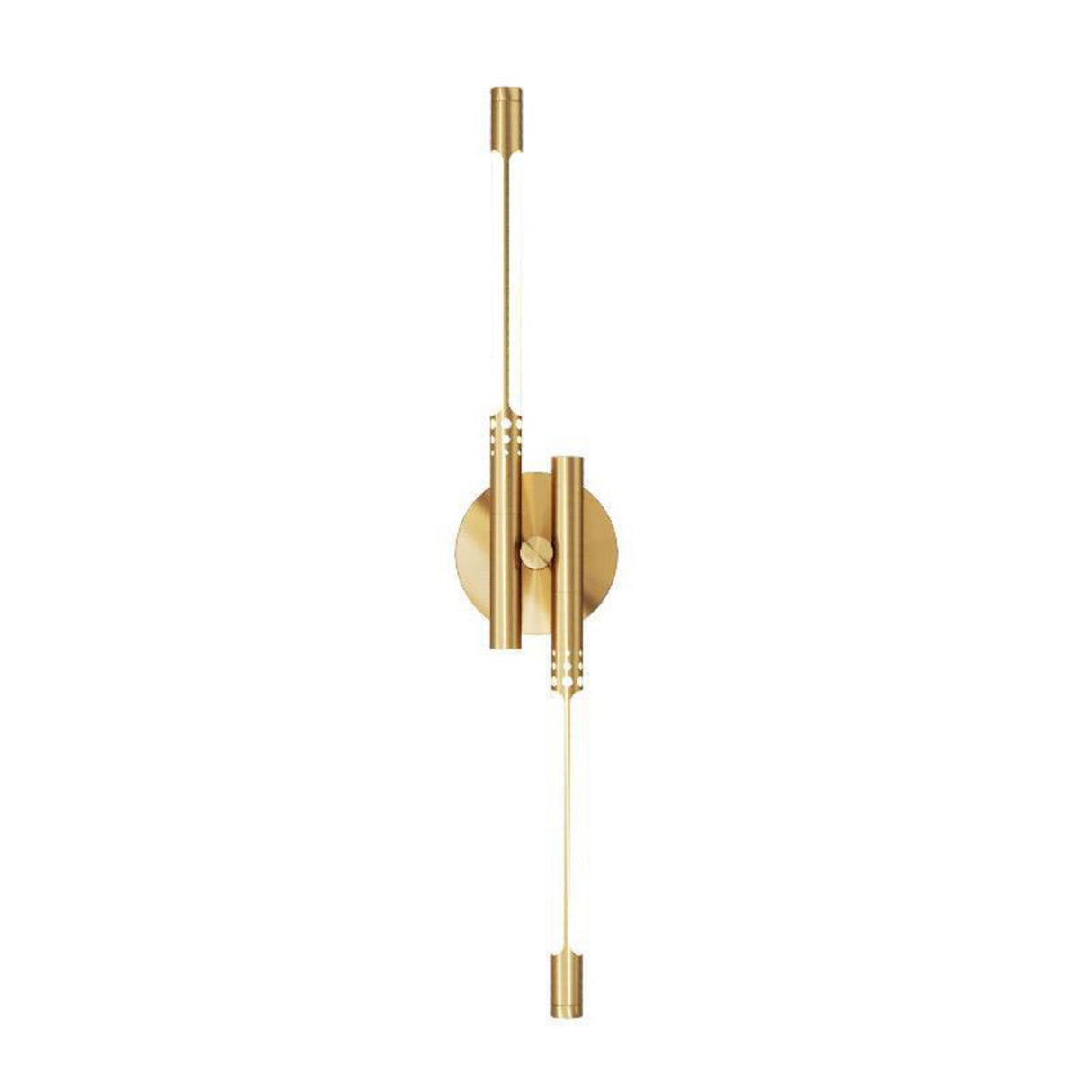 Modern Minimalist Gold Cylinder Metal Wall Sconce Image - 10