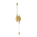 Modern Minimalist Gold Cylinder Metal Wall Sconce Image - 10