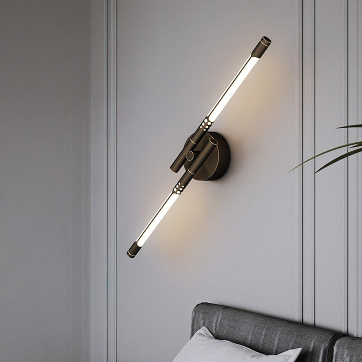 Modern Minimalist Gold Cylinder Metal Wall Sconce Image - 17