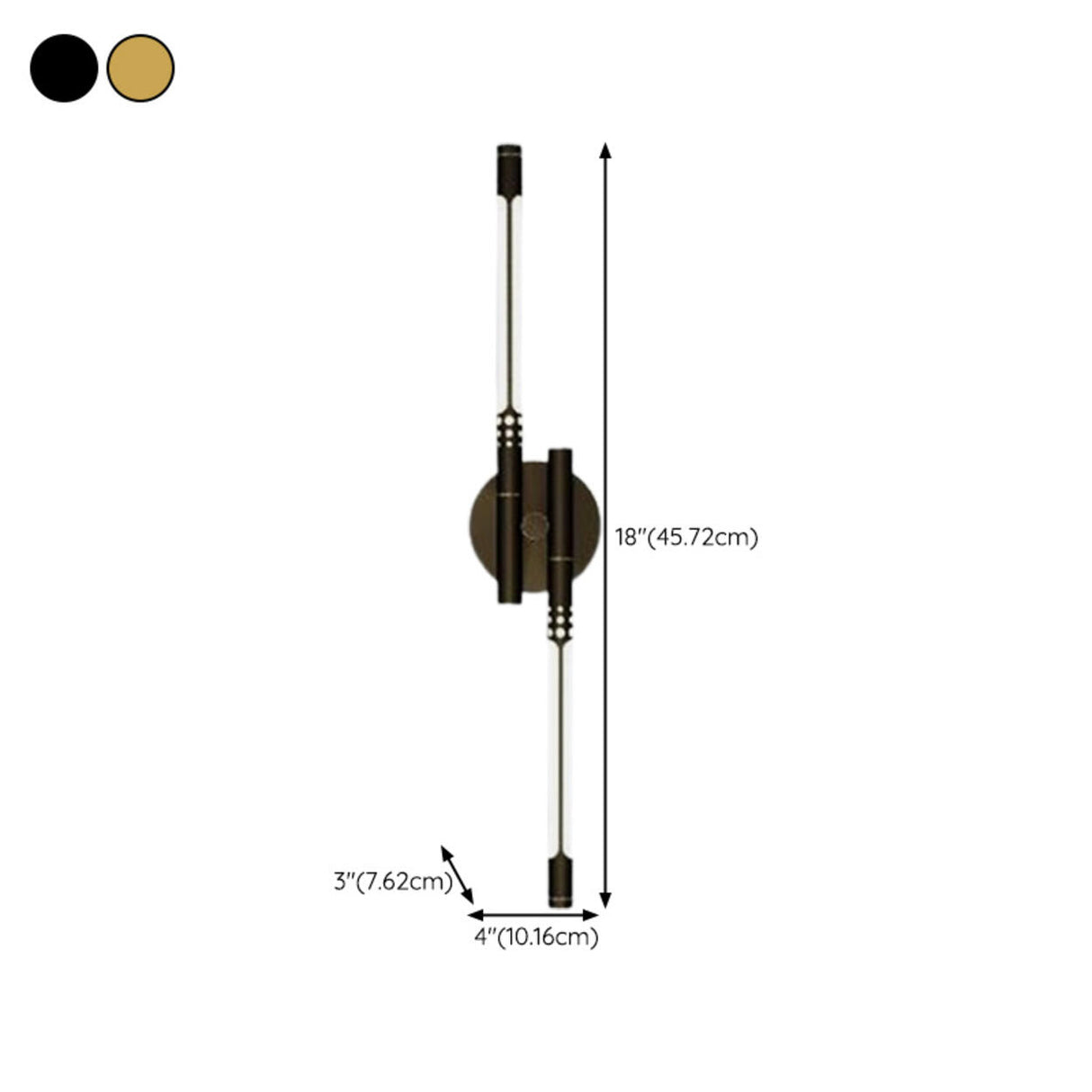 Modern Minimalist Gold Cylinder Metal Wall Sconce Image - 20