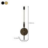 Modern Minimalist Gold Cylinder Metal Wall Sconce Image - 21