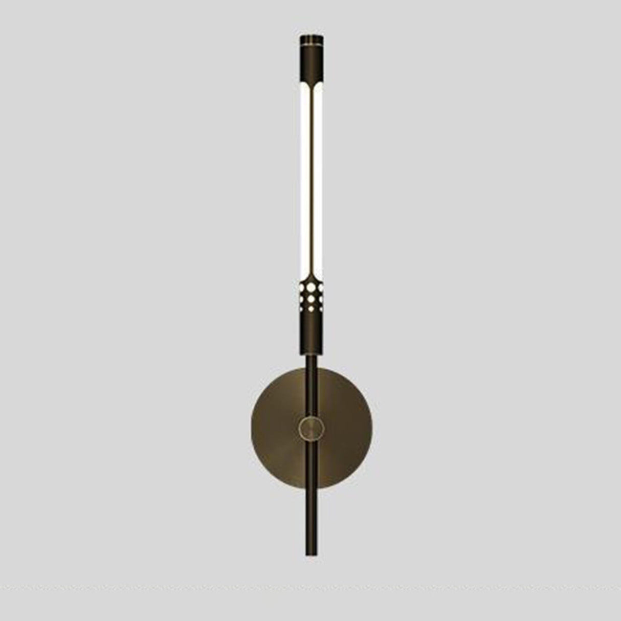 Modern Minimalist Gold Cylinder Metal Wall Sconce Image - 4