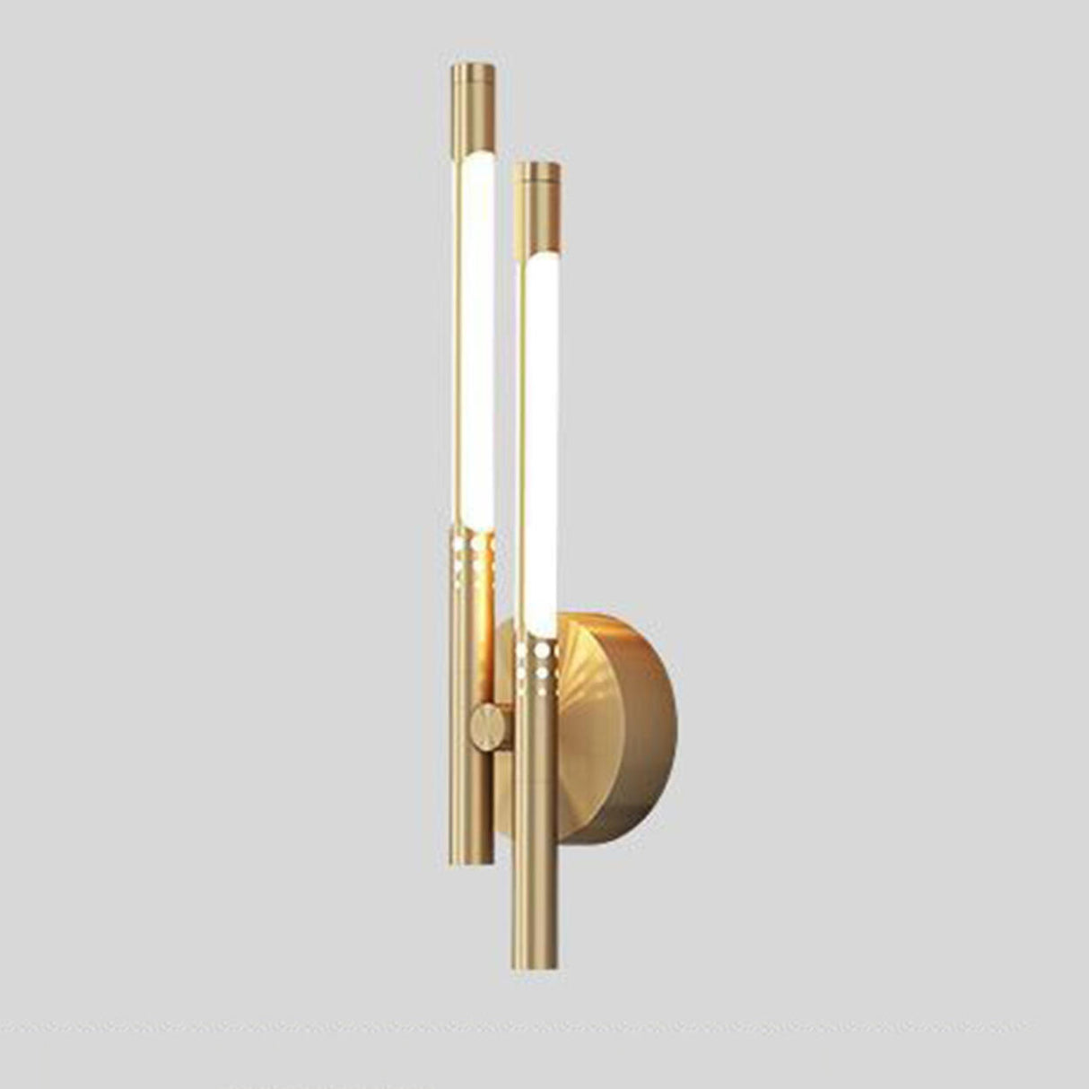 Modern Minimalist Gold Cylinder Metal Wall Sconce Image - 7