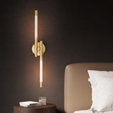 Modern Minimalist Gold Cylinder Metal Wall Sconce Image - 8