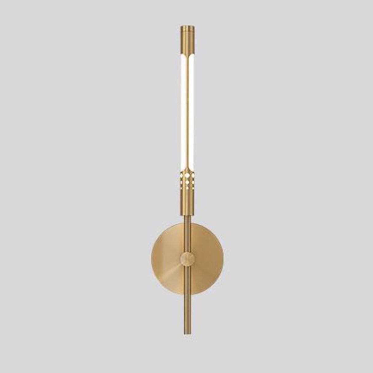 Modern Minimalist Gold Cylinder Metal Wall Sconce Image - 9