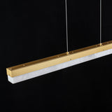 Modern Minimalist Gold Linear Island Pendant Light Image - 10