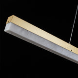 Modern Minimalist Gold Linear Island Pendant Light Image - 11