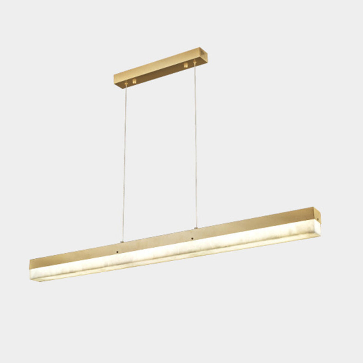 Modern Minimalist Gold Linear Island Pendant Light Image - 3