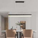 Modern Minimalist Gold Linear Island Pendant Light Image - 5