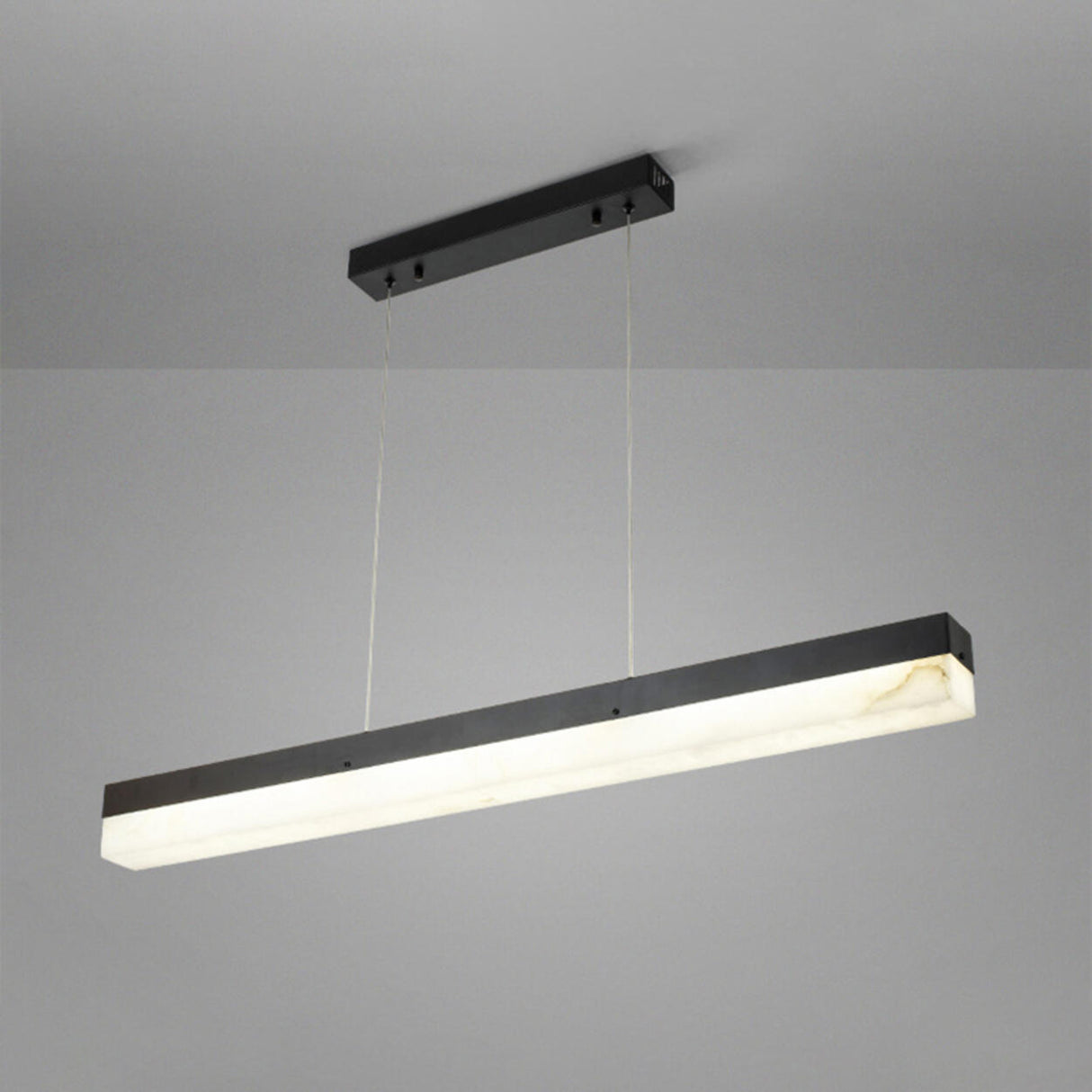 Modern Minimalist Gold Linear Island Pendant Light Image - 8