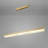 Modern Minimalist Gold Linear Island Pendant Light Image - 9