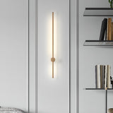 Modern Minimalist Gold Linear Wall Sconce Image - 1