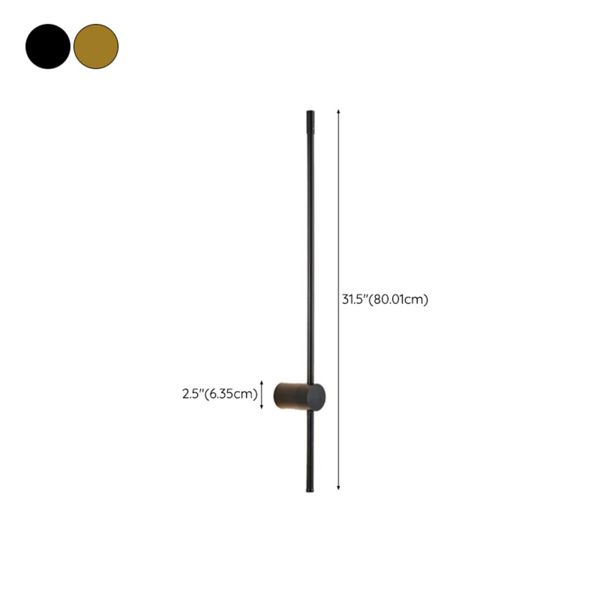 Modern Minimalist Gold Linear Wall Sconce Image - 16