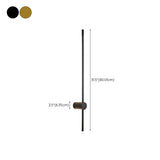 Modern Minimalist Gold Linear Wall Sconce Image - 16