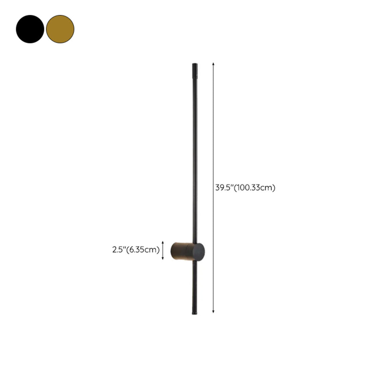 Modern Minimalist Gold Linear Wall Sconce Image - 17