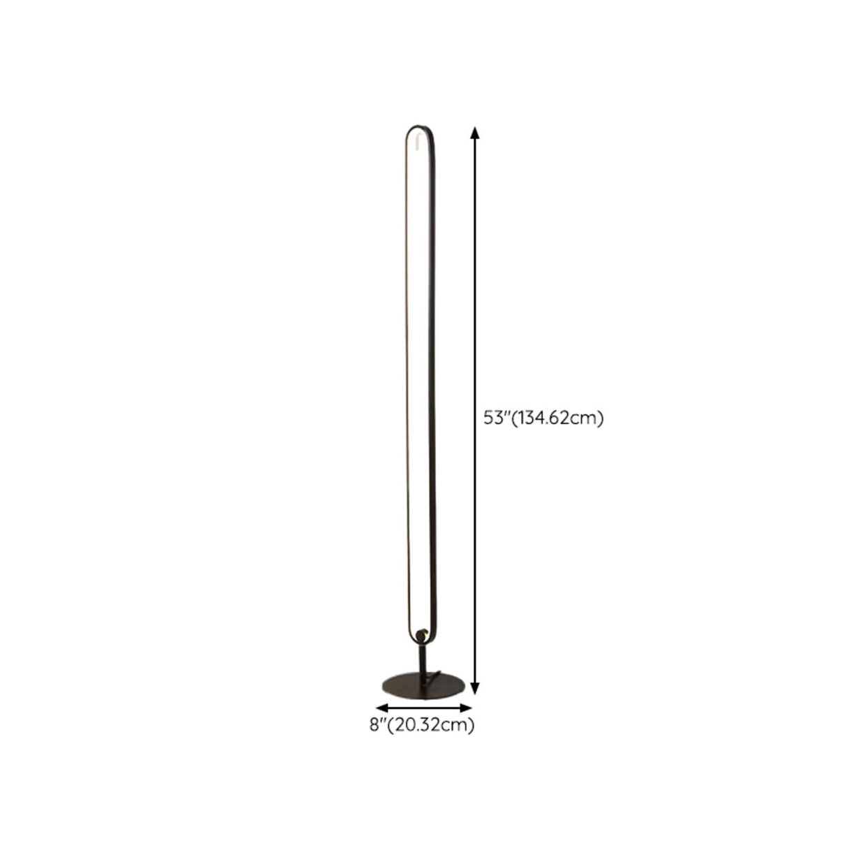 Modern Minimalist Metal Black Arc LED Floor Lamp Image - 14