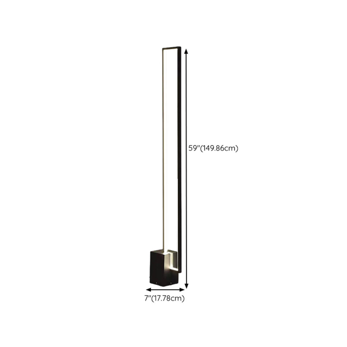 Modern Minimalist Metal Black Arc LED Floor Lamp Image - 15