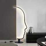 Modern Minimalist Metal Black Arc LED Floor Lamp Image - 2