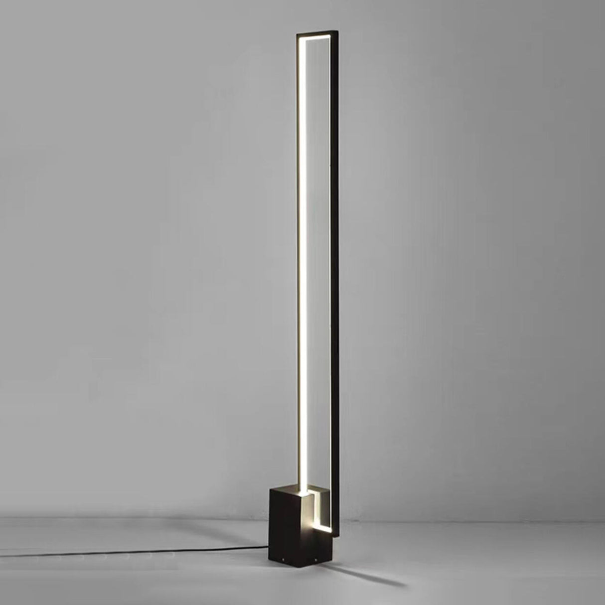 Modern Minimalist Metal Black Arc LED Floor Lamp Image - 6